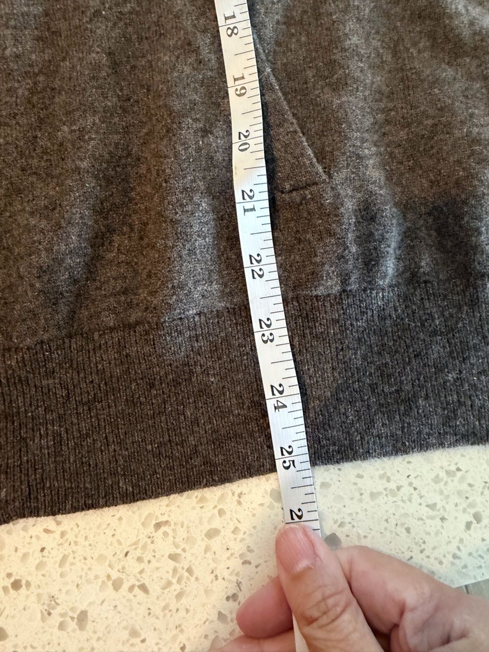 Quince Women Mongolian Cashmere Full-Zip Hoodie Brown Sleeved Top XL - Picture 3 of 7